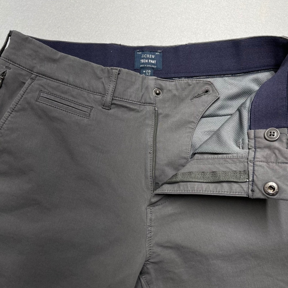 J. Crew‎ 770 Straight Tech Pant Mens 28x32 (fits 28x28)Gray Stretch AW006 HOL22